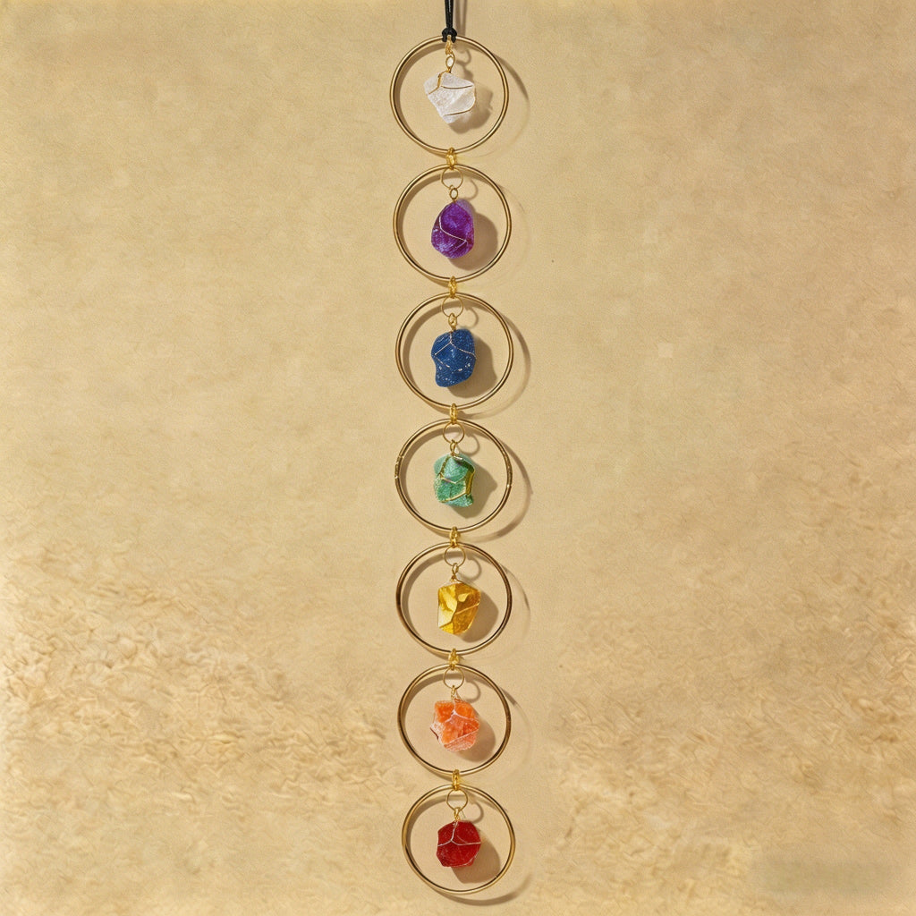 Natural raw crystal wall hanging, feng shui decoration