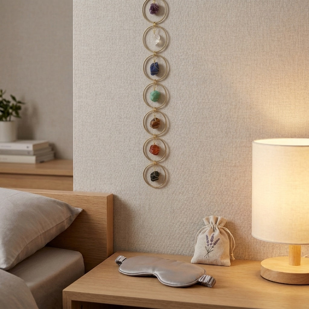 Natural raw crystal wall hanging, feng shui decoration