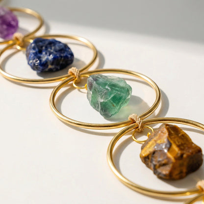 Natural raw crystal wall hanging, feng shui decoration